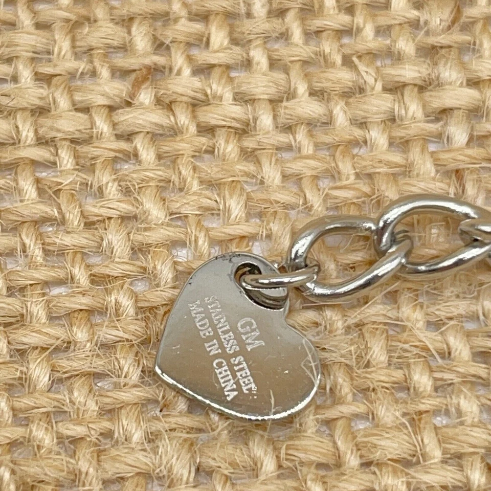 Pulsera Cuentas Cristal Acero Inoxidable Cruz Cuero Marrón Pulido Espaciadores 7.5 Foto 4 de 4