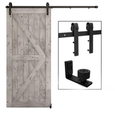Heavy Duty Sturdy Sliding Barn Door Track Hardware Kit 4/5/6/8FT For Single Door
