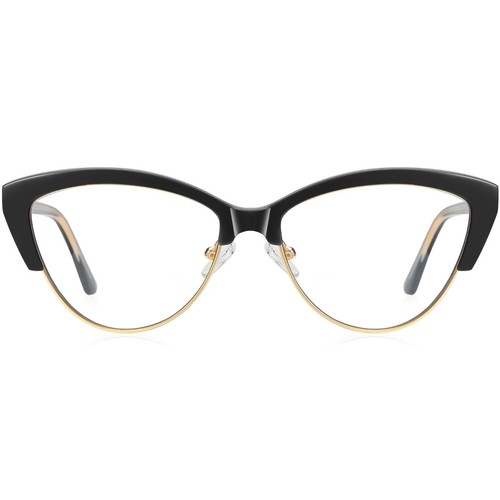 Gafas de ojo de gato para mujer marco de gafas de plástico bisagras de resorte púrpura plateado - Imagen 9 de 19