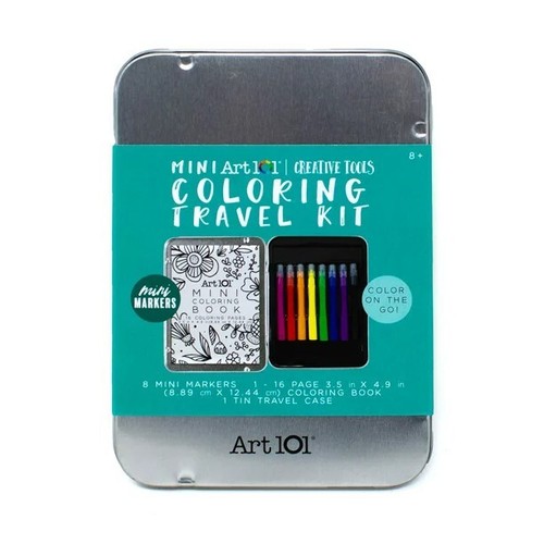 Art 101 Herramientas Creativas MINI MARCADOR Kit de Viaje y Estuche de Lata - ¡NUEVO SELLADO!!