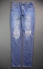 Women's 2016 Levi's 721 Jeans High Rise Skinny Distressed Stretch Size 26x30