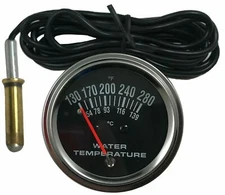 Chrome 2" Inch Mechanical Water Temp Temperature Gauge 130-220 °F