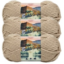  3 Pack Lion Brand Yarn 135-122V Hometown Bulky Yarn, Highland Park Beige