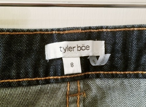 TYLER BOE Jeans Sz 8 Dark Blue Mid Rise Tapered Leg Denim - Picture 5 of 9
