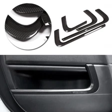 4x For Range Rover Sport 14-119 L494 Door Storage Panel Frame Cover Carbon Fiber