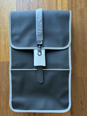 Rains Backpack Reflective Waterproof Black NWT