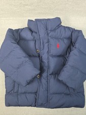 Polo Ralph Lauren Boys 18 Months Down Filled Puffer Jacket Navy Quilted Coat
