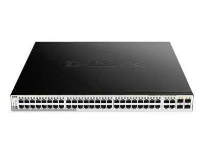 D-Link 52-Port Layer2 Smart Managed 48x PoE Gigabit Switch Glasfaser LWL 1 Gbps