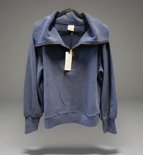 Varley Woman  s Sweatshirt Vine Ottoman Half Zip Pullover in Navy Size L Athletic