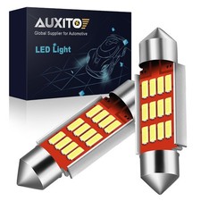 Auxito 6418 C5w 36mm Festoon Led License Plate Tag Light Bulb White Car Parts 2x