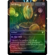 FOIL SOL RING (BORDERLESS) Commander Masters Magic MTG MINT CARD