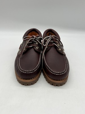 Timberland 3 Eye Lug Handsewn Men's Sz 9M Burgundy Leather 50009