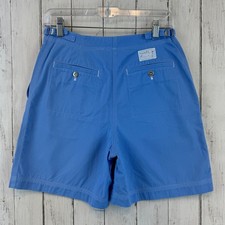 VTG Lauren Ralph Lauren Blue Cotton Adjustable Waist Bermuda 7" Shorts Size 4