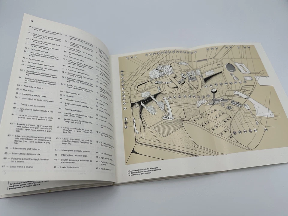 FERRARI 288 GTO 1985 MANUAL DE INSTRUCCIONES | MANUAL DEL PROPIETARIO | LIBRO DE BOLSA | #345/85 Foto 4 de 4