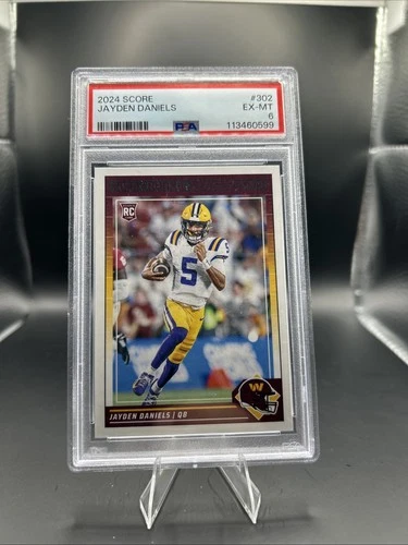 2024 Score Jayden Daniels #392 Rookie PSA 6