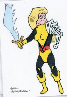 Fred Hembeck Sketch Card: Magik New Mutants (Marvel Comics)