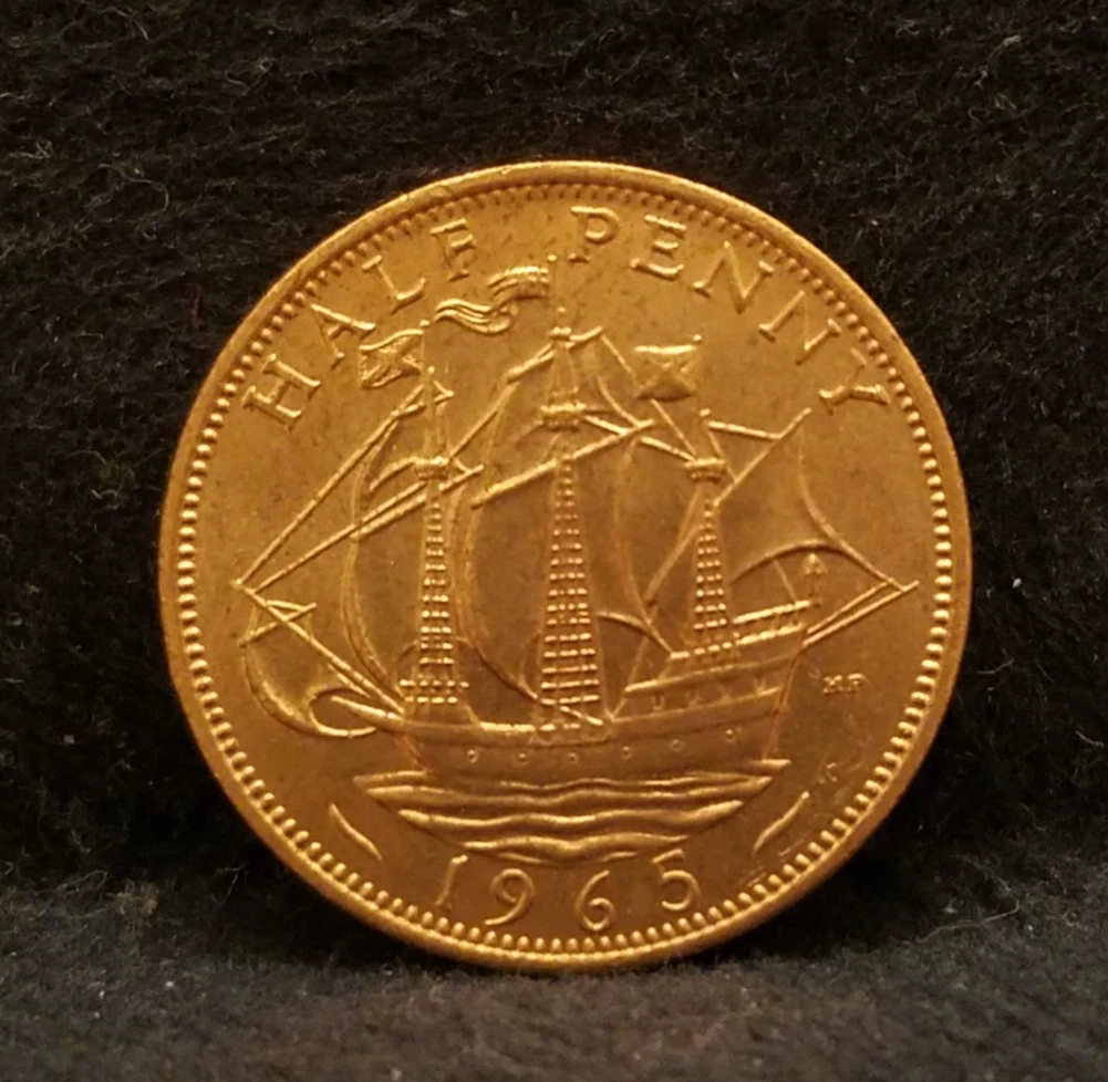 青铜英国半美分硬币1965 | eBay