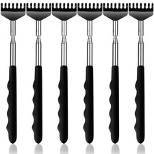 Yexixsr 6 Pack Back Scratcher Extendable Metal Portable 6 Pack, Black