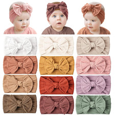 12 Pack Baby Nylon Headbands Hairbands Hair Bow Elastics Handmade Hair Accessori