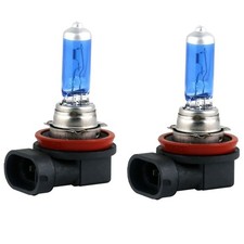 2x H11 Halogen 100w 12v Low-beam Headlightfogdriving Light Bulbs White Glass