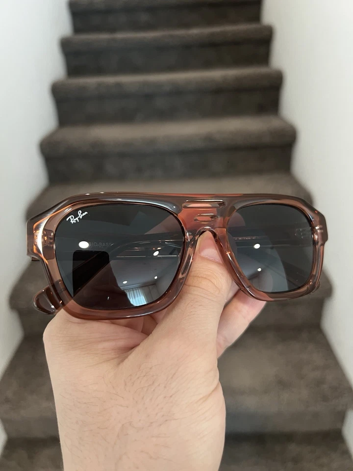 NUEVO Marco Transparente Ray-Ban CORRIGAN BIO-BASED RB4397 54-20 - Rojo/Borgoña  Foto 2 de 4