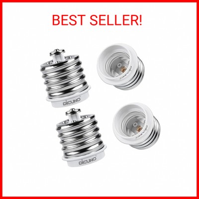 DiCUNO E39 to E26 Adapter Mogul E39 to Standard E26 Screw Base Light Bulb Socket