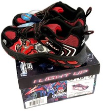 Skechers S-Lights Flash AC Boys Youth Toddler Light Up Sneakers Size 12 NIB