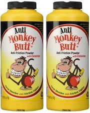 2 Anti Monkey Butt Powder 6 Ounce Sweat Absorber Friction Fighter body powder