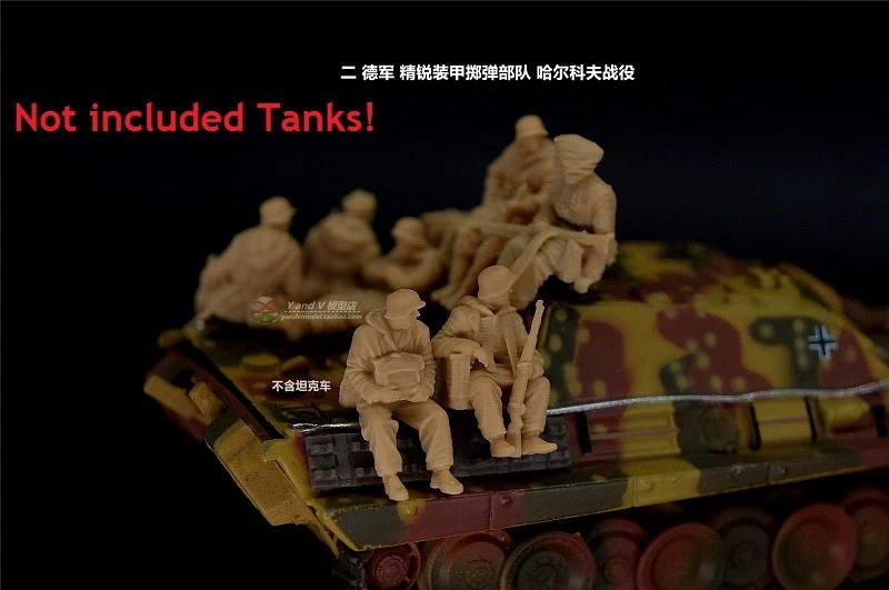 Modelo 8 homens impresso em 3D 1/72 Segunda Guerra Mundial Alemanha Batalha de Kharkiv granadeiro blindado - Imagem 4 de 4