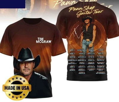 Tim Mcgraw Pawn Shop Guitar Tour AOP T-Shirt All size TH693
