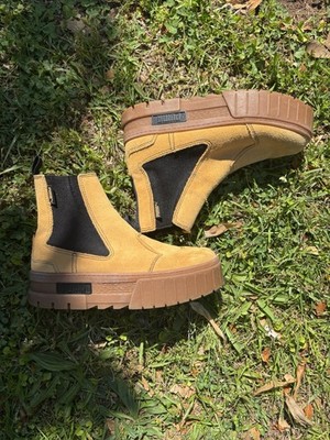 Puma Mayze Chelsea Boots Tan Leather  Platform Women's Size 7