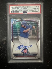 2023 Bowman Chrome MOISES BALLESTEROS Mega Box Mojo Refractor Auto PSA 10 gem