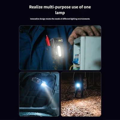 Multifunctional Small LED Flashlight with Rotating Head ABS Texture