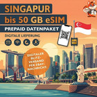 eSIM Singapur Prepaid SIM Karte 1-50GB 5G LTE Singapore Asia Daten QR Versand