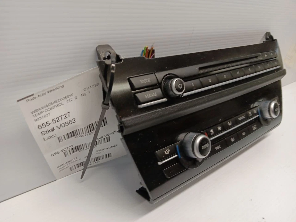 11-16 BMW F10 535i 528i Front Temperature Climate Control Panel Button  - Image 3 of 4