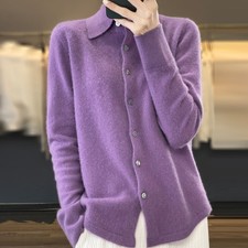 Women Knit Top Shirt Plain Coat Casual Jacket Cardigan Long Sleeve Warm Winter