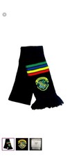 Harry Potter Hogwarts Crest Striped Scarf Black with Fringe