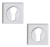 Bingo Kurzschild Quadratisch PZ Profilzylinder Satin TüRbeschlag Rosette
