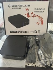 GigaBlue X1 Plus 4K UHD Dual-WiFi Bluetooth Android 10 DVB-S2X Sat IP-Receiver