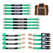 Vevor 4 Pack Axle Straps Car Trailer Hauler Ratchet Tie Down Kit