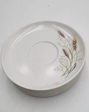 Eight Whispering Wheat Melamine 6 inch Saucers