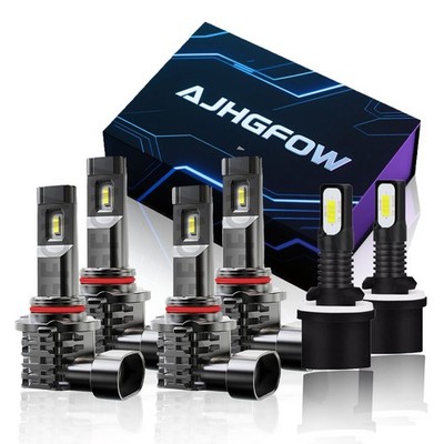 For Chevy Silverado 1500 2500 Cab Pickup 1999-2002 LED Headlight + Fog Bulbs Kit