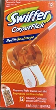 Swiffer Carpet Flick Refills Pack of 12 Cleaning Cartridges - NEW