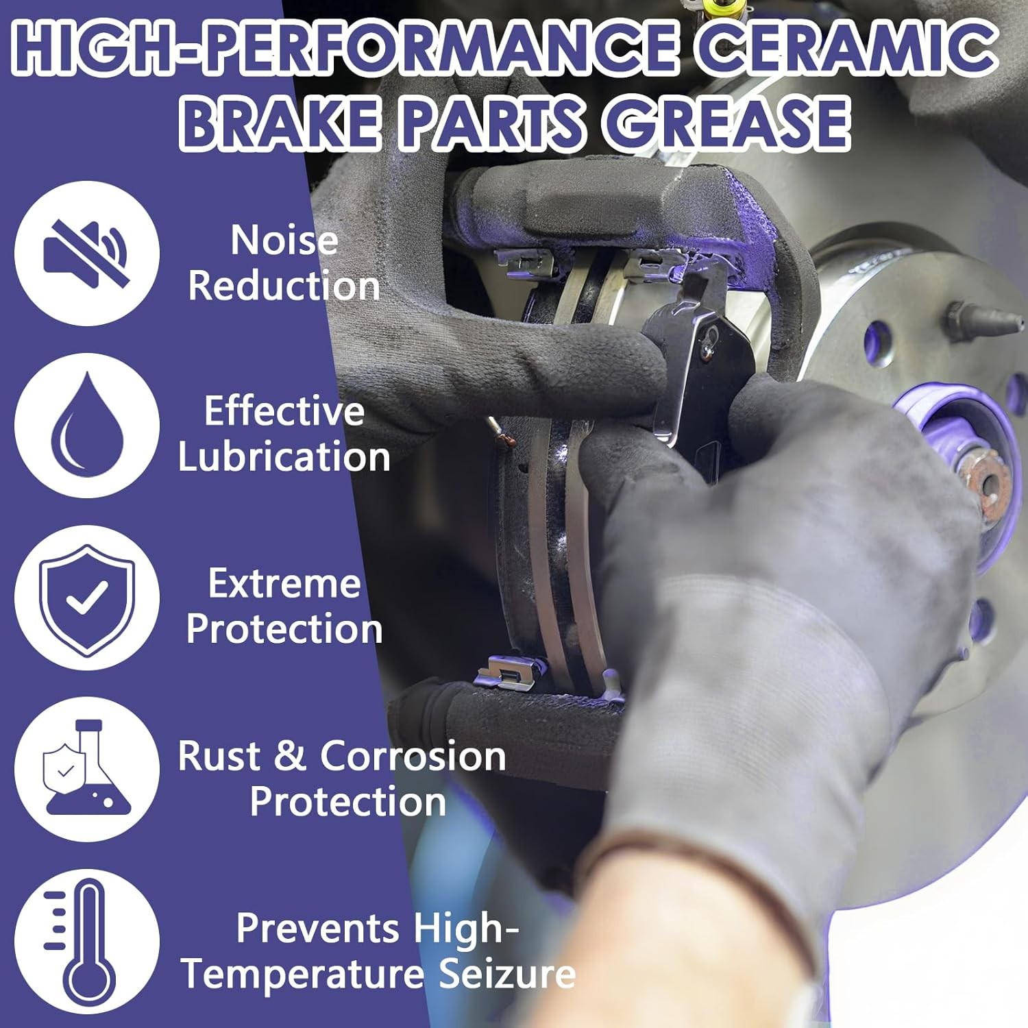 Ceramic Brake Lubricant Grease Break Caliper Lube for Sliding Pin Parts Pad Supe