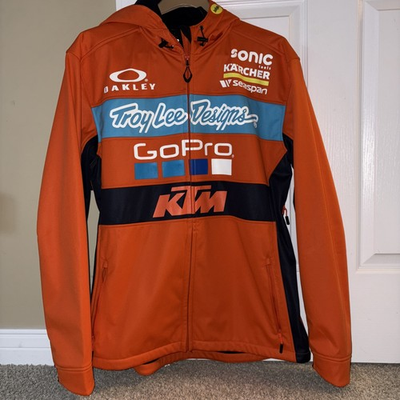 #ad Troy Lee Design Go Pro KTM PPG Oakley Adidas Fleece Lined Jacket Size M Rare $120.00