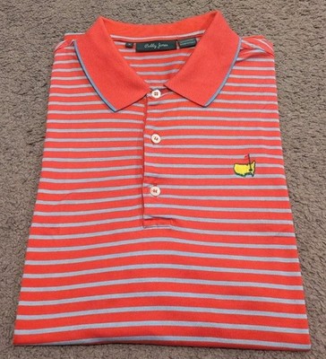 Vintage Bobby Jones Masters Golf Tournament Augusta National Striped Cotton Polo