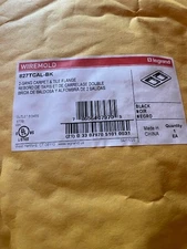 Wiremold 827TCAL-BK 2-Gang Carpet & Tile Flange Black (NEW)