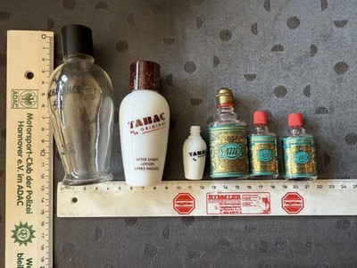 6 leere Flakon NONCHALANCE  TABAC 4711 verschiedene Größen (1 Verschluss fehlt)