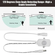 Mini PIR Infrared Motion Sensor Detector Switch LED Strip Automatic Switch Black