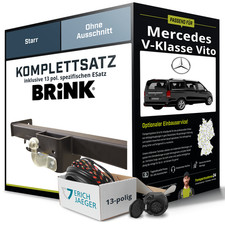 Anhängerkupplung BRINK starr für MERCEDES V-Klasse Vito +E-Satz Set Anhängerkupplung BRINK starr für MERCEDES V-Klasse Vito +E-Satz Set